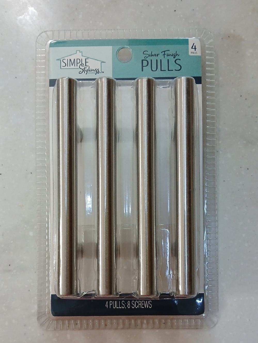 Silver Cabinet Pulls - 4-Pack